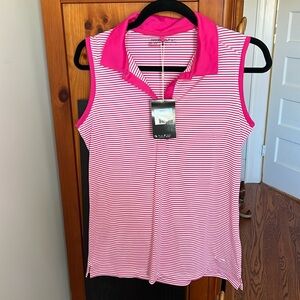 Pink Nike Golf Tank Polo - Medium
